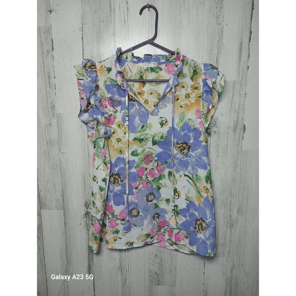 Pleione Women's Medium Floral Print Top